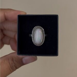 S925 Sterling Silver Oval Opal Ring - Vintage Style